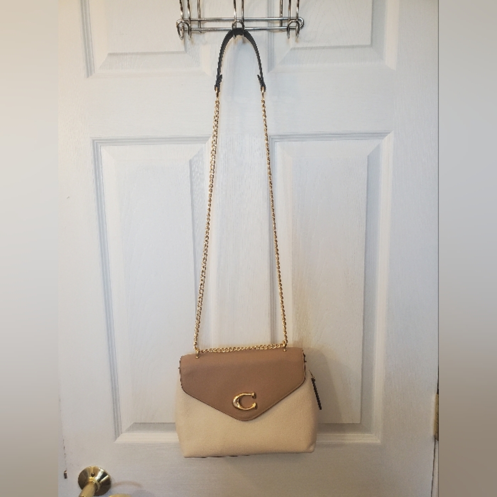 Coach leather bag - Tan and Cream